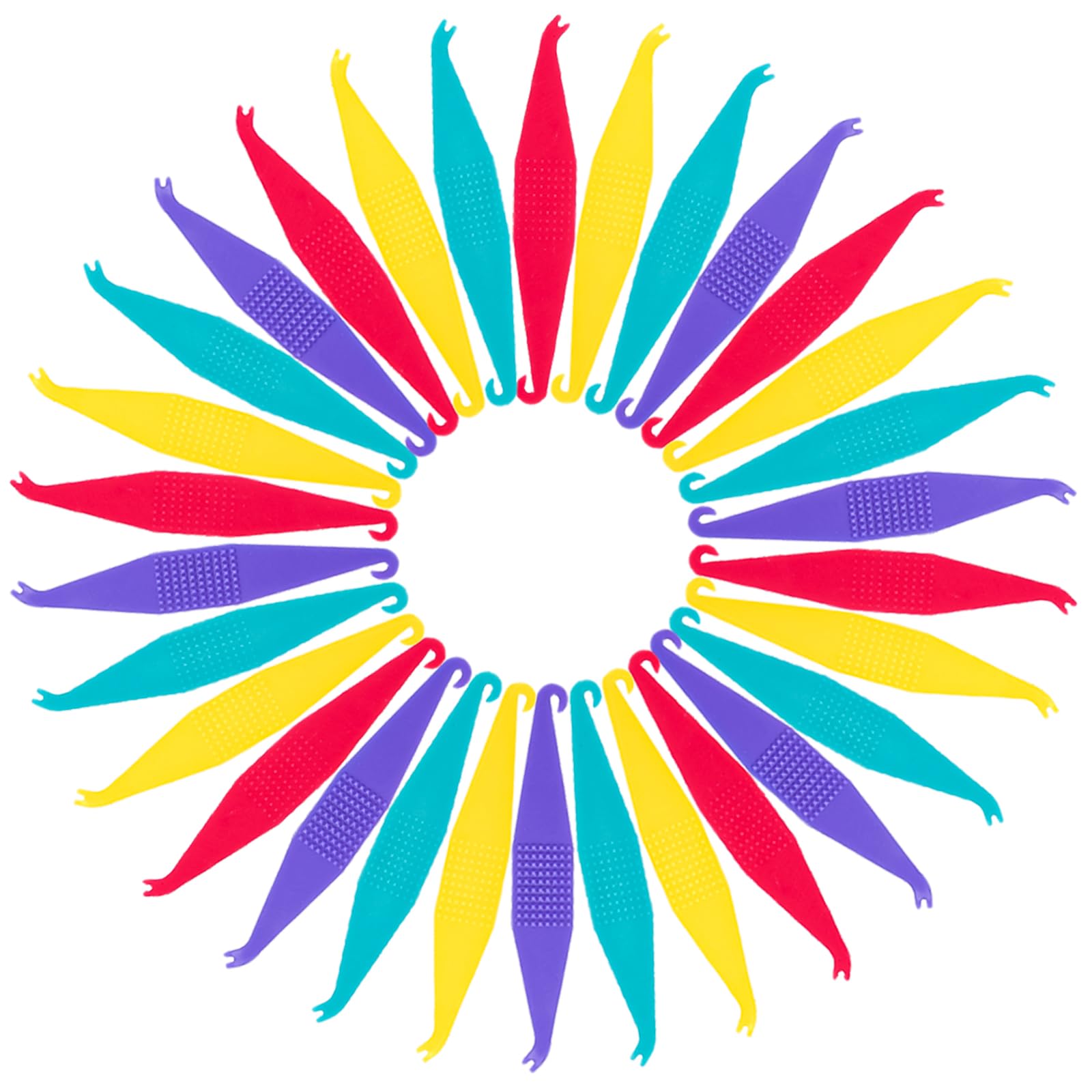 30 Pcs Braces Elastic Placers, Disposable Plastic Elastic Band Placement Tool for Braces Care, Multicolored Oral Care Accessory