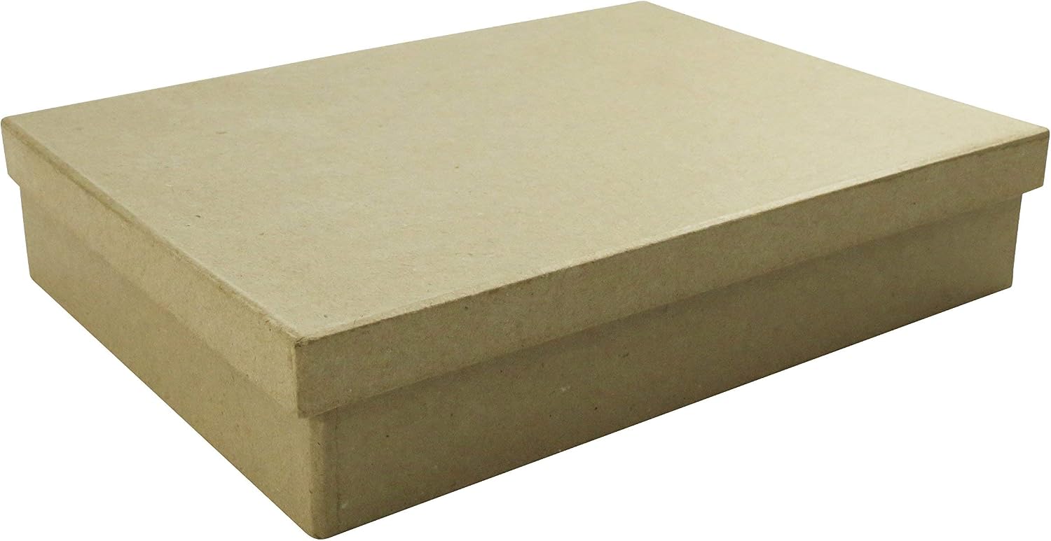 Décopatch Mache A5 Square box, 16.5x22.5x4.5cm, Brown