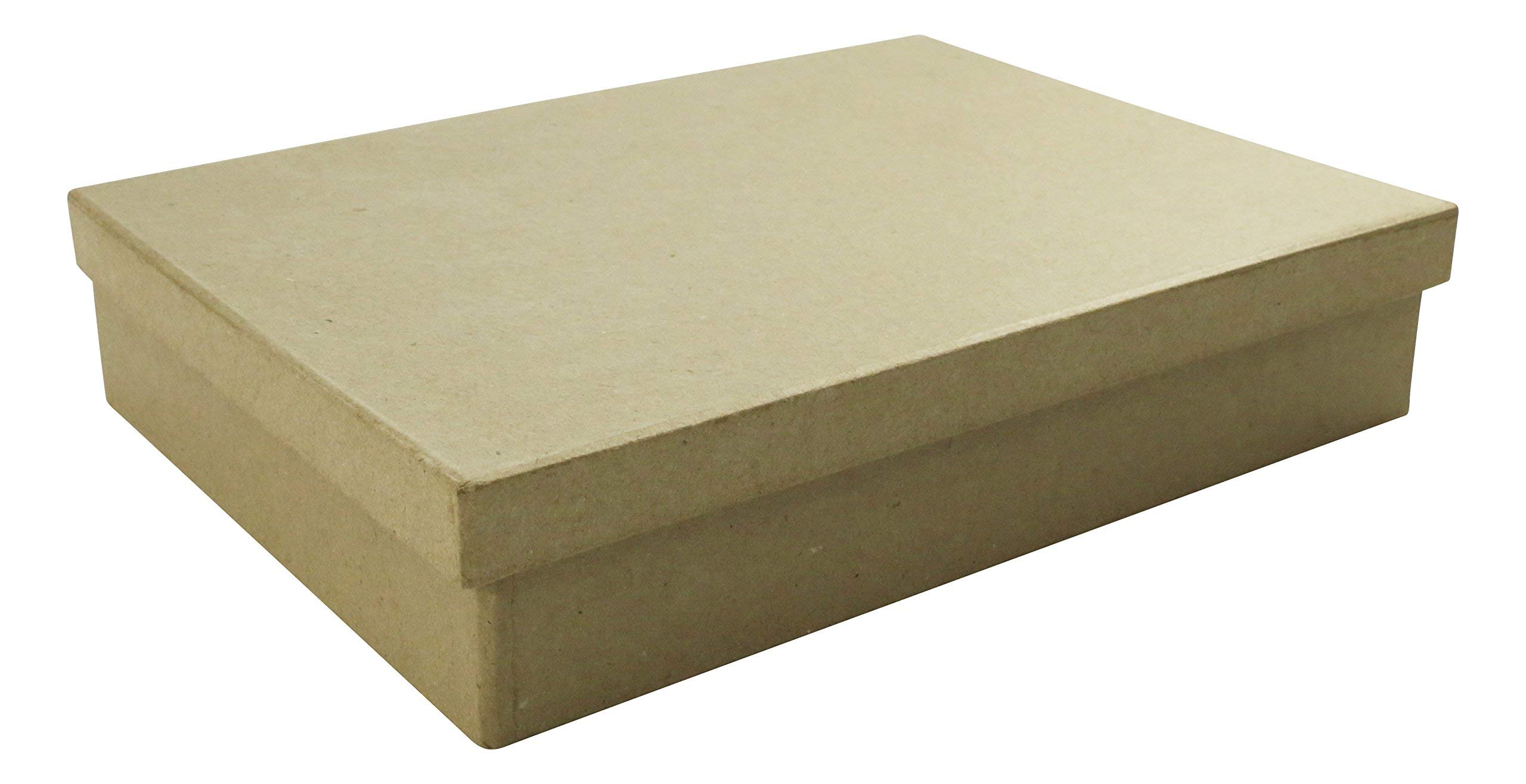 Décopatch Mache A5 Square box, 16.5x22.5x4.5cm, Brown