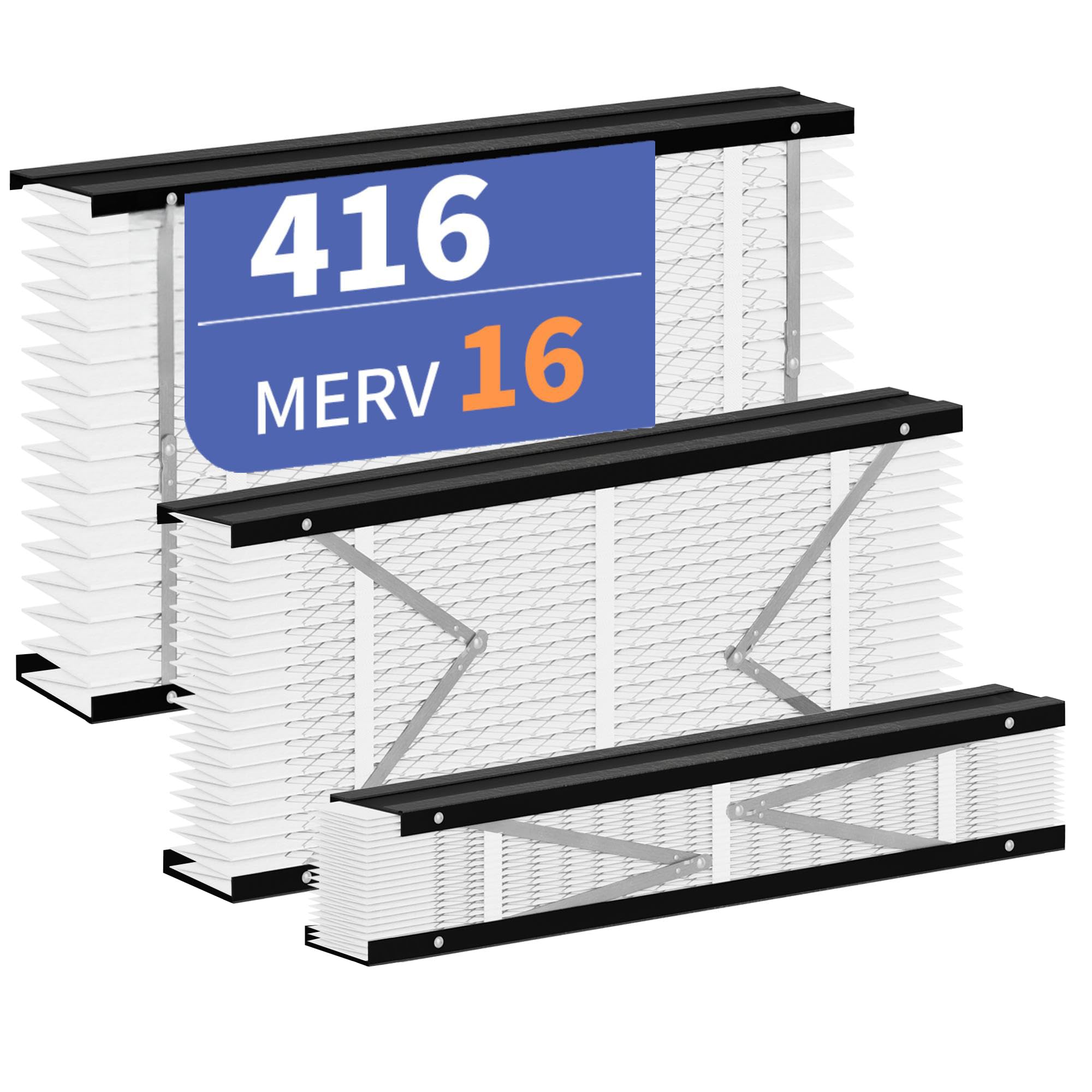 Photo 1 of 2-Pack 416 Filter Replacement Compatible with AprilAire 416 Whole House Air Purifiers Models,1410,1610,2410,2416,3410,4400,MERV 16 Furnace Filter Replacement,fit for16x25x4Furnace Actual size 16x28x4