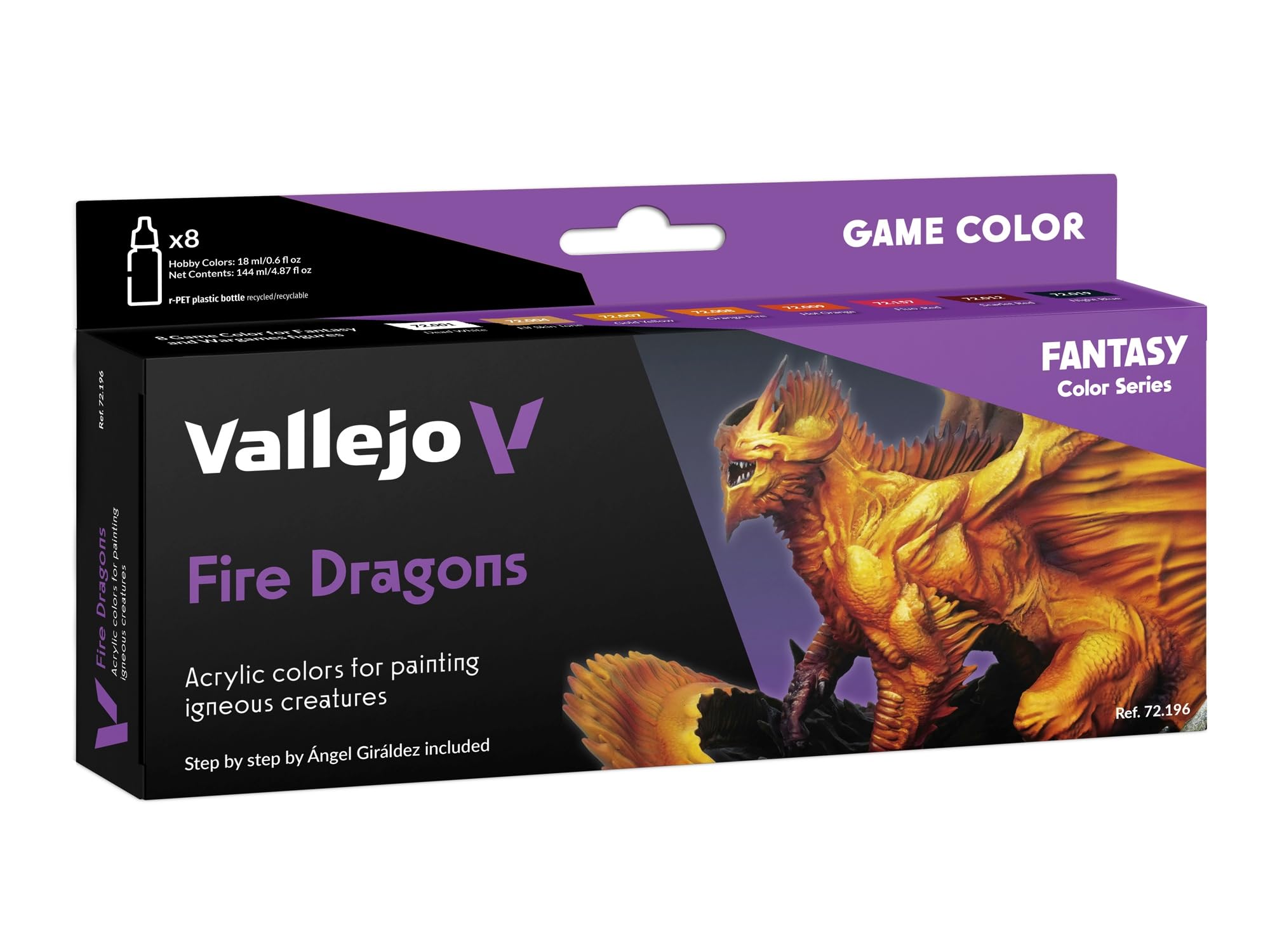 Vallejo AV Game Color Set - Fire Dragons (x8)