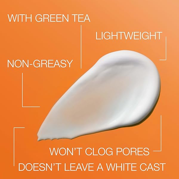 NEUTROGENA CLEAR FACE SERUM SUNSCREEN WITH GREEN TEA, BROAD SPECTRUM SPF 60, NON-COMEDOGENIC FACE SUNSCREEN FOR LIGHTWEIGHT UVA/UVB PROTECTION, OXYBENZONE- & FRAGRANCE-FREE, 1.7 FL. OZ