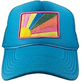 KATYDID Bursting Sunshine Foam Trucker Hat - Adjustable Mesh Netting - Embroidered Women's Trucker Hat