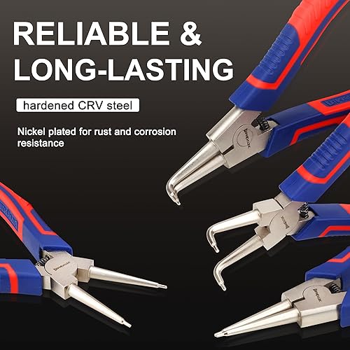 GINWORD 7-inch 4 Pcs Snap Ring Pliers Set, Circlip GINWORD 7-inch 4 Pcs Snap Ring Pliers Set, Circlip