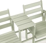 VonHaus Adirondack Love Seat 2 Seater Sage Green Jack & Jill Patio Set view 8