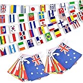 200 Piece Countries String Flag 196 Ft Flags of the World International Flags Bunting Banner Grand Opening Sports Country Decorations for World Cup,Olympic Multicultural Party National Day