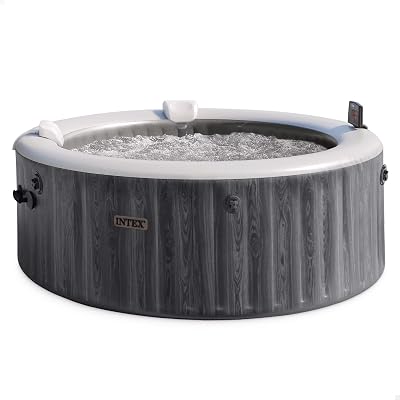 SPA circular insuflável Greywood Deluxe, 6 pessoas, Ø216x71, aquecedor, 170 tomadas de ar, painel de controlo de aplicações sem fios, purificador de filtro S2, clorador de sal, acessórios incluídos (55101)