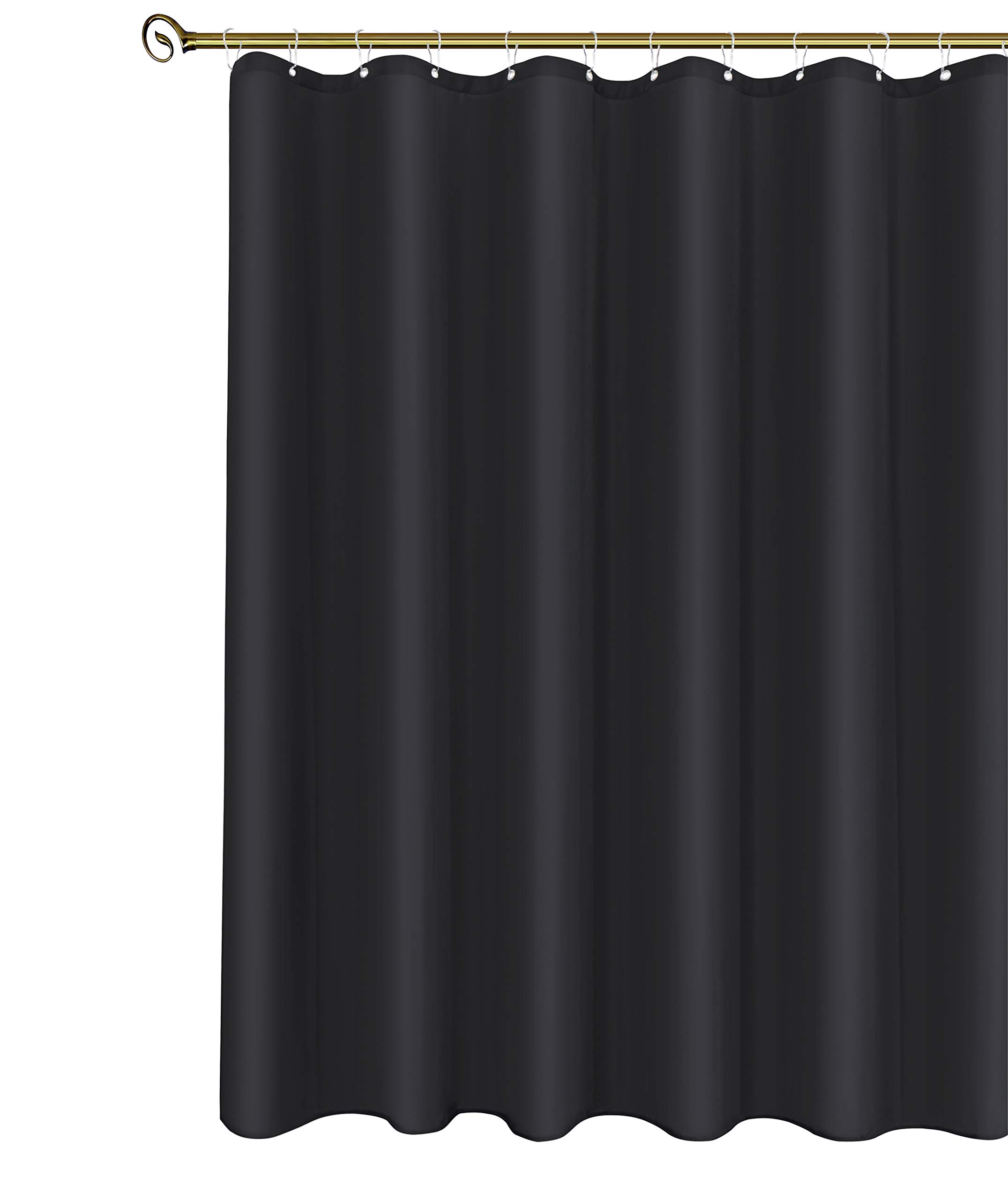 Biscaynebay shower curtain, extra long, 183 cm wide, 274 cm long, water repellent, rust resistant eyelets at top, weighted bottom, machine washable