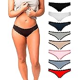 Emprella Cotton Underwear Women, 8 or 5 Pack Womens Bikini Seamless Ladies Cheeky Panty