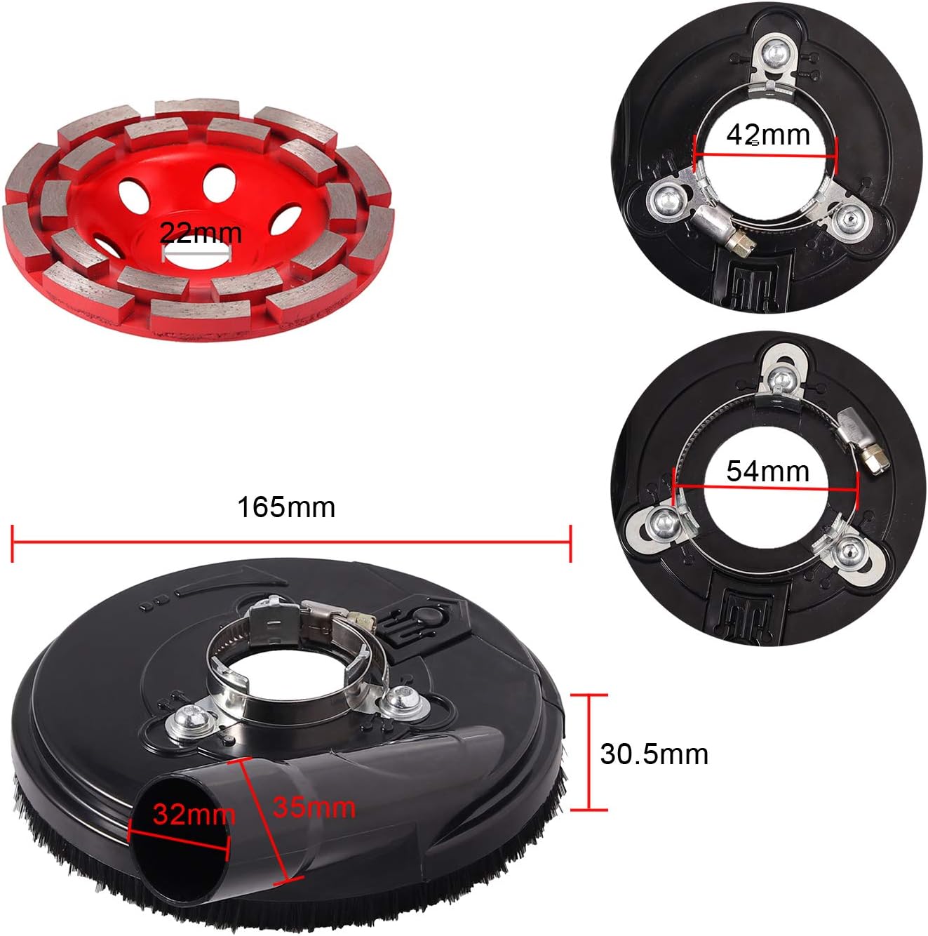 Proster Surface Grinding Dust Shroud for 5 Inch Angle Grinder with