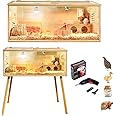 Brooder Box for Chicks,with Sliding Door,Table Legs,2 Types of Thermometer with Heat Lamp Set Suitable for Chicks/Duck/Parrot/Hamster(31.5"×15.7"×15.7")
