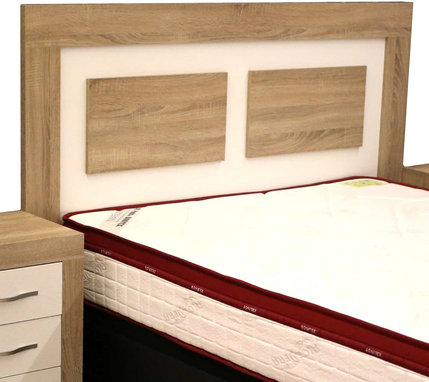 Cabezal cama de matrimonio color cambrian y soul blanco con melamina