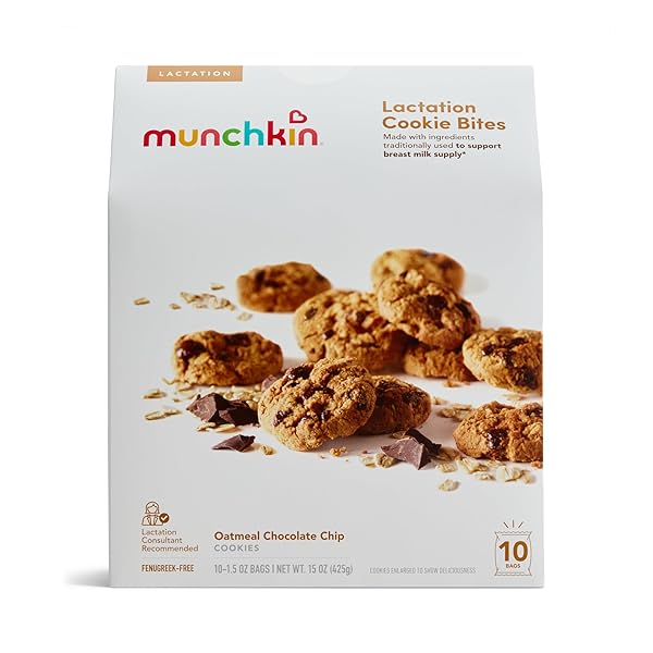 MUNCHKIN MILKMAKERS LACTATION COOKIE BITES, OATMEAL CHOCOLATE CHIP,...