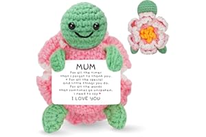 Funny Positive Turtle Gifts for Mothers Day, Mom Gifts from Daughters and Son for Birthday Mothers Day,Cute Small Handmade Cr