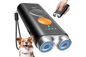 Saigain Anti Barking Device for Dogs, Dog Bark Deterrent Devices No More Bark DogTraining Indoor Outdoor Ultrasonic 2X Effective 50ft Range to Stop Neighbors Dog Barking Rechargeable for All Dogs