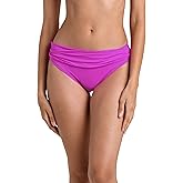 Island Goddess Shirred Band Hipster Bikini Swimsuit Bottom