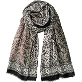 Wendyfull Paisley Pashmina Feel Shawls Wraps for Women Rave Scarf Soft Silky Exotic Boho All Seasons