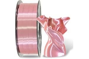 MIKA3D Silk Metallic Rose Gold Pink Shiny PLA Filament, 1KG 2.2Lbs 3D Printing Material with 1.75mm High Diameter Accuracy, Neatly Wound Silk PLA Widely Support for FDM 3D Printers
