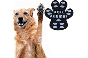 Aqumax Dog Anti Slip Paw Grips Traction Pads,Dog Feet Stickers with Stronger Adhesive,Paw Protection to Provide Traction for Slippery Floors,Essentials for Senior Dogs,12 Sets (48 pcs) XXXL Black