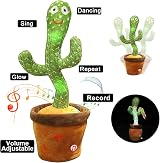 seOSTO Talking Cactus Plush Toy - Volume Control, Recording, Dancing view 2