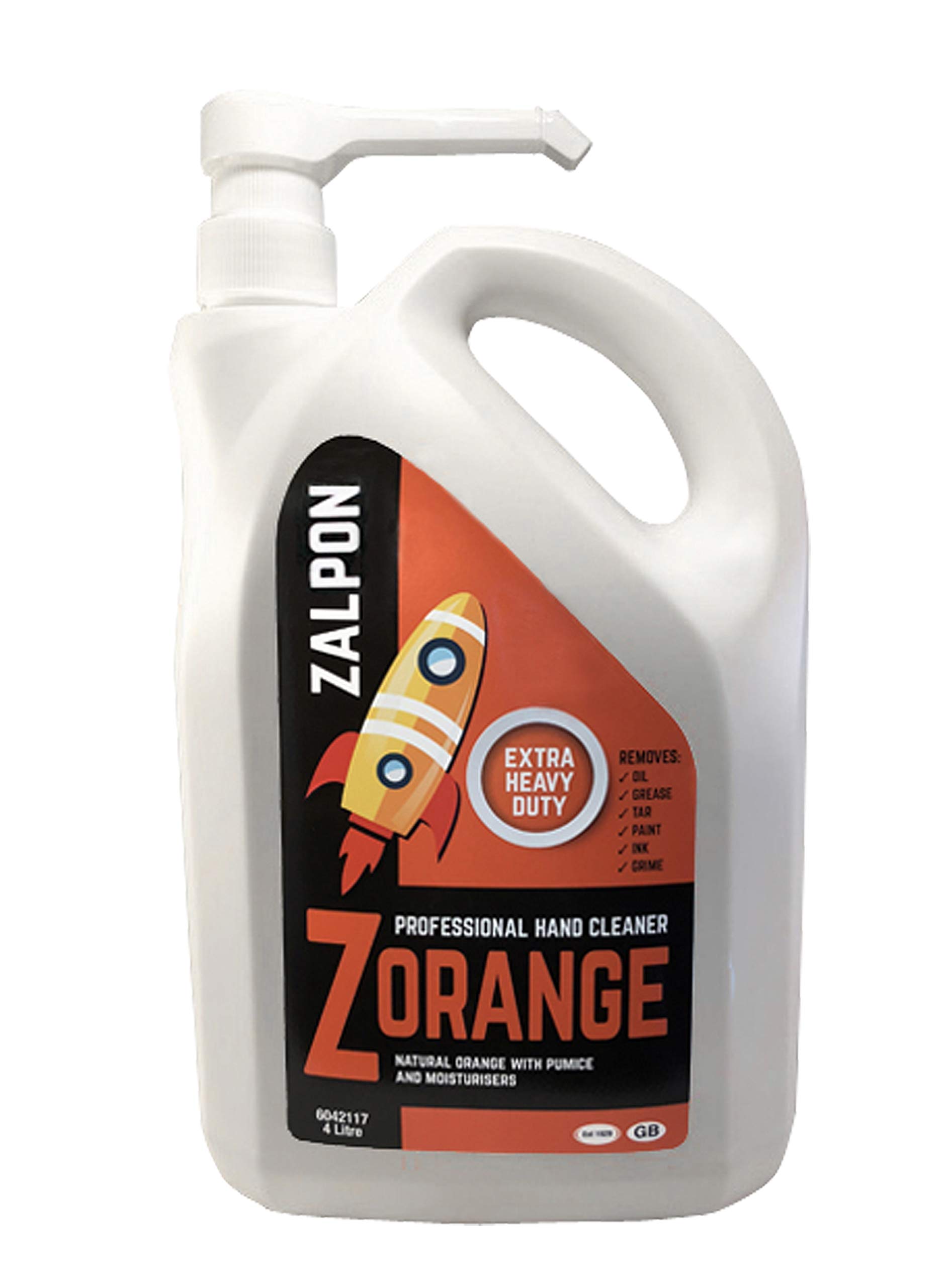 Rozalex, Zalpon Zorange Extra HeavyDuty Hand Cleaner Pump 4 Litre, Orange.