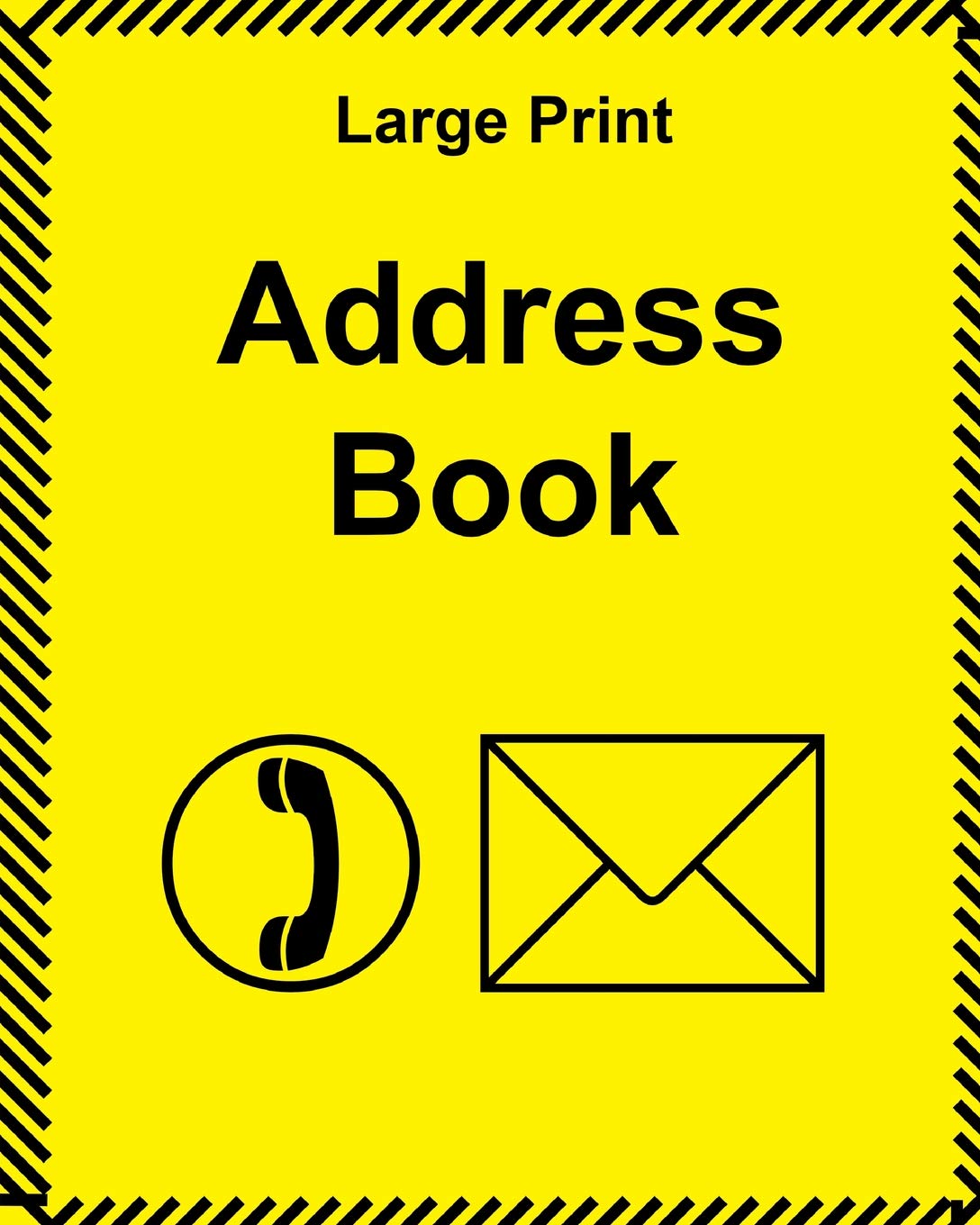 Large Print Address Book: large size with large clear type and bright cover