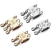 Zpsolution Layering Necklace Clasp, Lock Magnetic Necklace Connector Multi Strands Clasps with Storage Box for Layered Bracelet Necklace