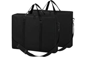 SIRUITON 2Pack Folding Table Storage Bag Fits 6FT, Portable 600D WaterProof Carry Bag for Folding Picnic/Camp Tables with Reinforcing Plate & Shoulder Strap, 36" D x 30" W x4.5 H