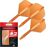 Target Darts K-Flex Integrated Flights and Shafts No.2 Orange (Intermediate) 3pk
