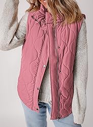EVALESS Womens Fashion Cropped Puffer Vest Fall