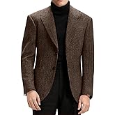 Mens Sport Coats and Blazers Formal Dark Brown Mens Dress Jacket Retro Herringbone Tweed Wool Suit Jacket Men for Wedding 5XL