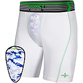 Exxact Sports Youth Compression Shorts with Soft Athletic Cup for Baseball Football Hockey, Boys Cup Underwear with Cup