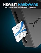 SABRENT 512GB Micro SDXC V30 A2 U3 UHS-I 100MB/s 4K 8K Memory Card Photo Video view 3