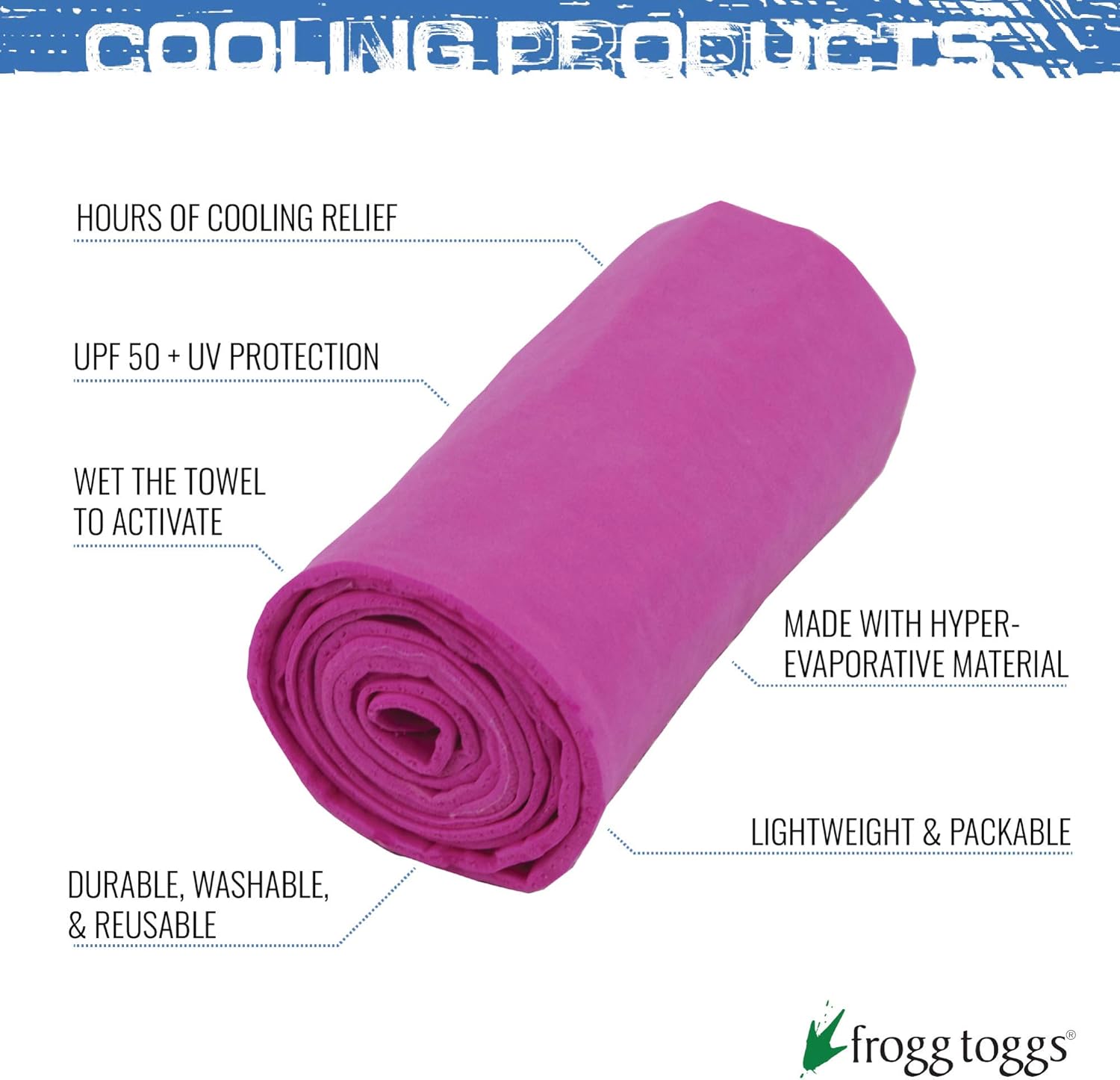 FROGG TOGGS Chilly Mini Cooling Towel Wrap : Clothing