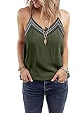 Asvivid Womens V Neck Strappy Embroidery Cami and
