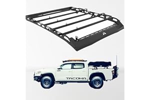 TKMAUTO Heavy Duty Top Roof Rack Compatible with 2005-2023 Tacoma Double Cab Top Luggage Holder Upper Storage