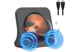 CD Player DVD Player TV: All Region Free Desktop DVD/CD Player for Home with Bluetooth Speakers KOVCDVI Display Alarm Clock FM Radio with CD USB Card Playback