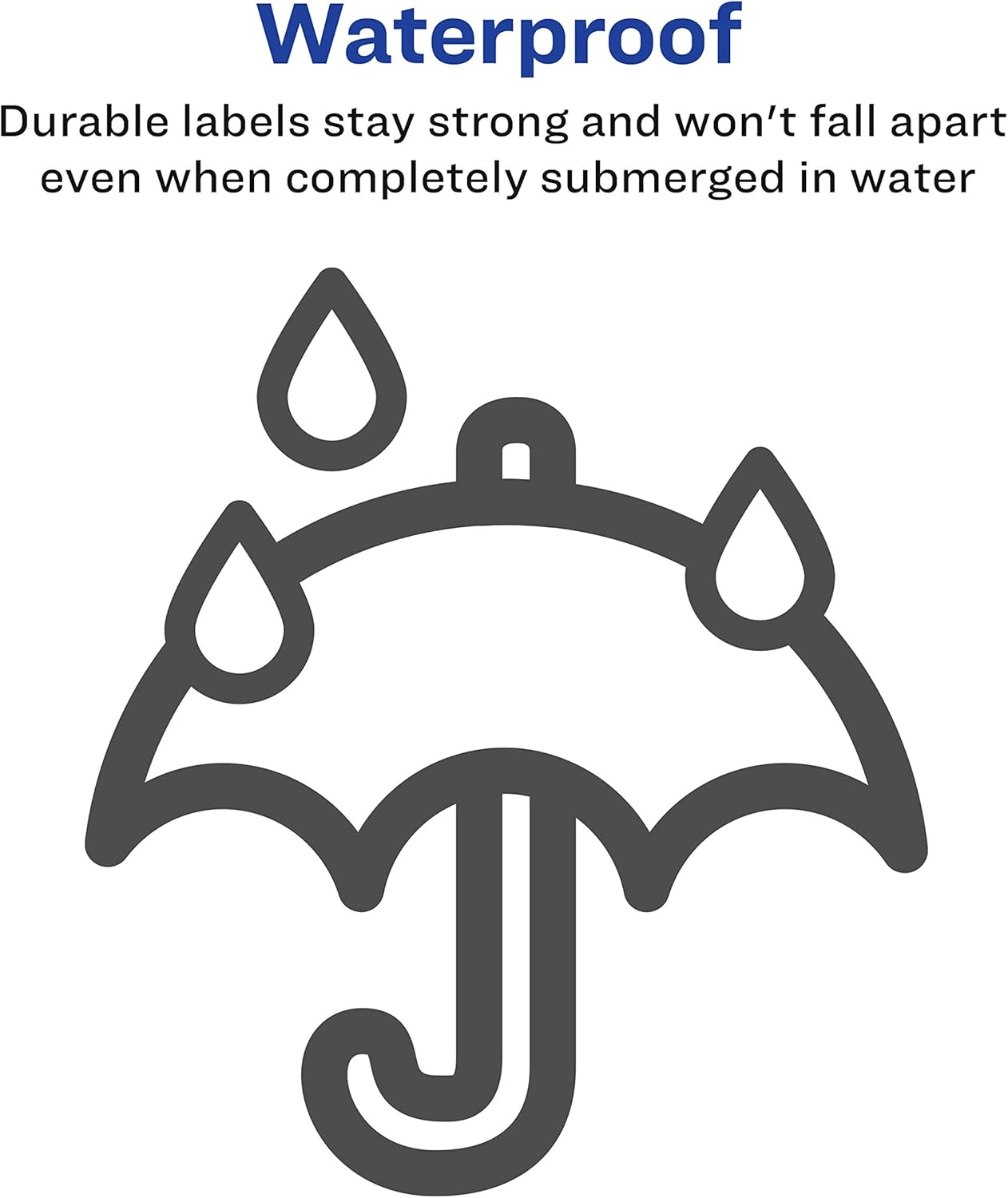 Avery Waterproof Labels with Ultrahold Permanent Adhesive, 1" x 2-5/8", 1, 500 Labels for Laser Printers (5520) : Avery Waterproof Labels : Office Products