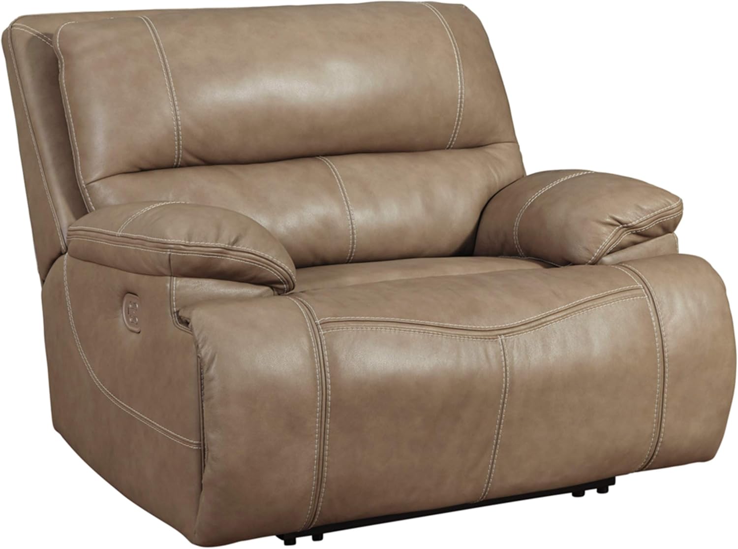 Signature Design by Ashley Ricmen Wide Seat Power Recliner Putty