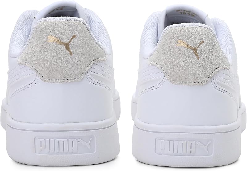 Unisex Puma Shuffle Sneaker, Puma White-Puma White-Puma Team Gold, 38 EU