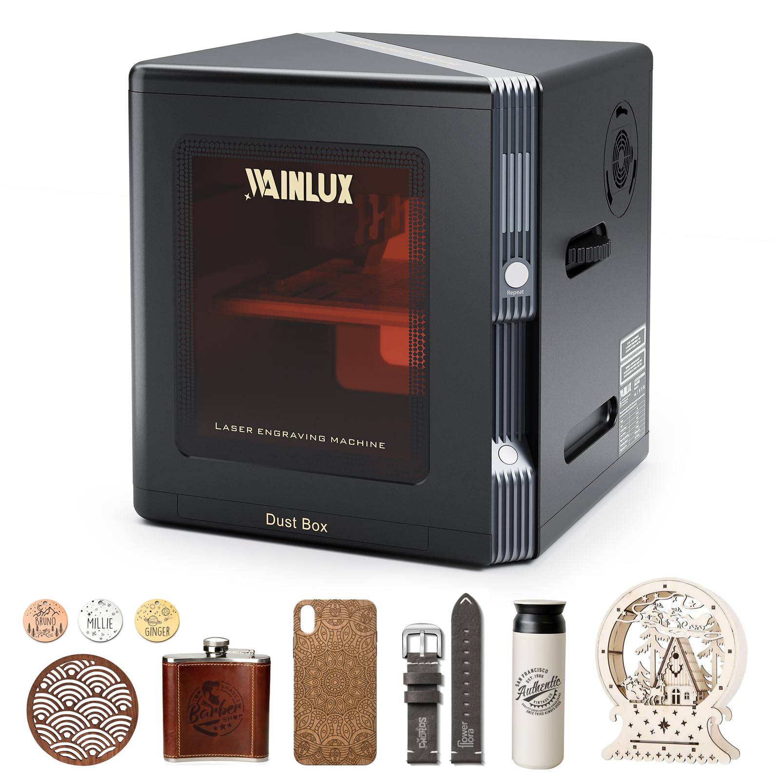 Laser Engraver, WAINLUX K8 5W Enclosed Visual Mini