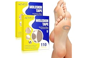 AIQIUSHA Moleskin Tape for Feet,Heel Stickers for Shoes,Moleskin Adhesive Pads,Anti-wear Heel Pads for Feet Fabric Padding, Blister Prevention Padding Avoid Skin Blister, Foot Protection for Heels (220 Pieces)