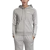 adidas Women's Essentials 3-stripes Fleece Full-zip Hoodie Sweatshirt