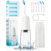 Nasal Irrigation System with 40 Saline Packets, 15s Quick Relief, Nettie Pot Sinus Rinse with 4 Speeds, 1000mah USB-C Charging, 6 Nozzles for Kid Adult, IPX7 Waterproof Electric Neti Pot
