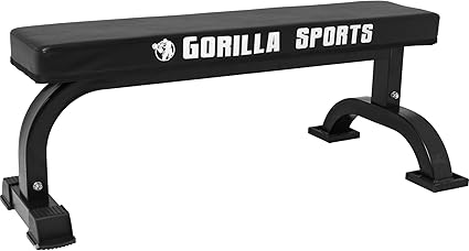 Gorilla Sports Banc De Musculation Plat Avec Logo Amazon Fr Sports Et Loisirs
