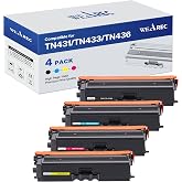 TN431 Compatible Replacement for Brother TN-431 TN433 TN-433 TN436 TN-436 Toner Cartridges for Brother HL-L8260CDW HL-L8360CDW MFC-L8610CDW MFC-L8900CDW MFC-L8690CDW Printer 4 Pack