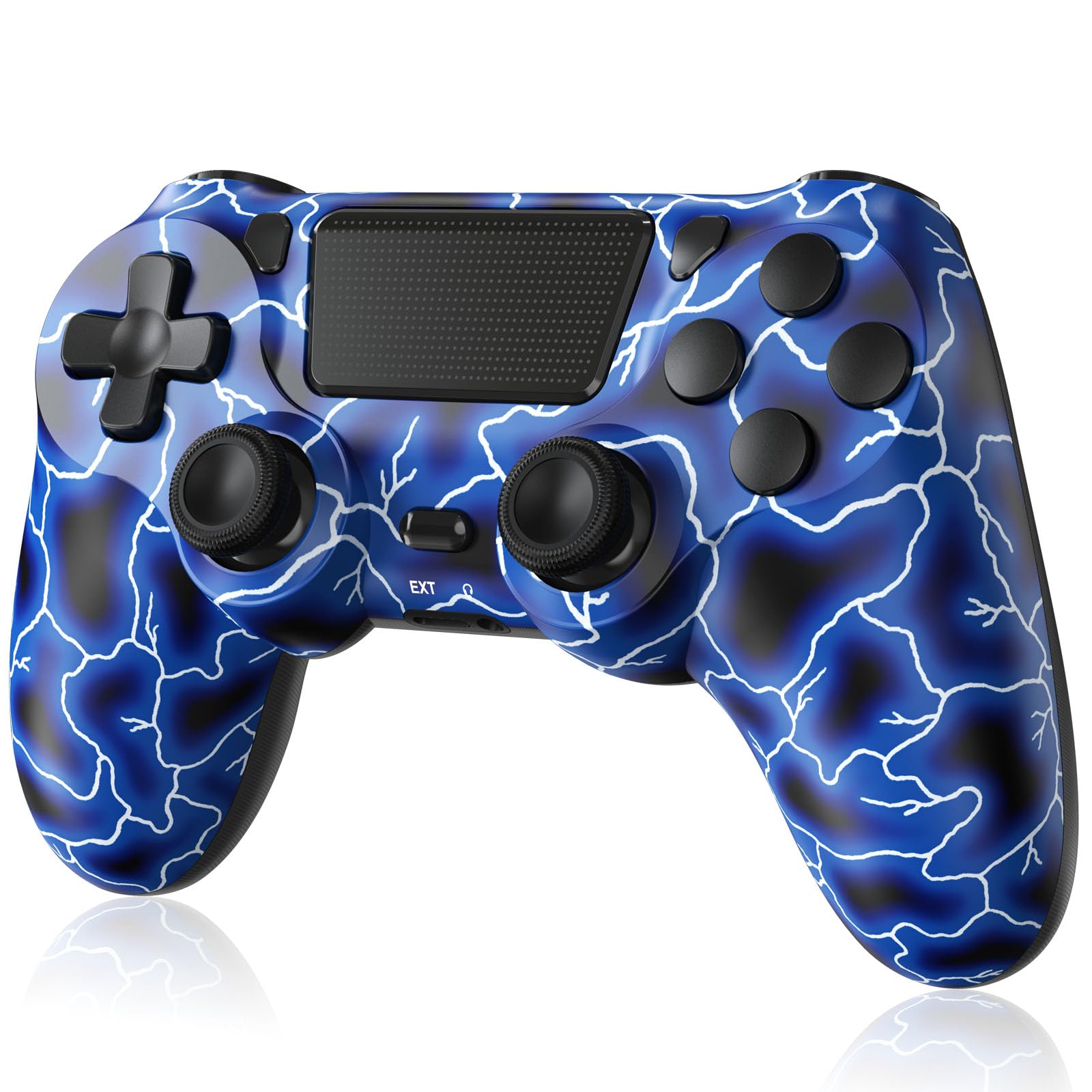 Yinjie Controller Wireless | Compatible with Slim/Pro/PC | Dual Vibration, Motion Sensing, Touch Pad, Light Bar, Share, Speaker, 3.5mm Headphone Jack (Blue)