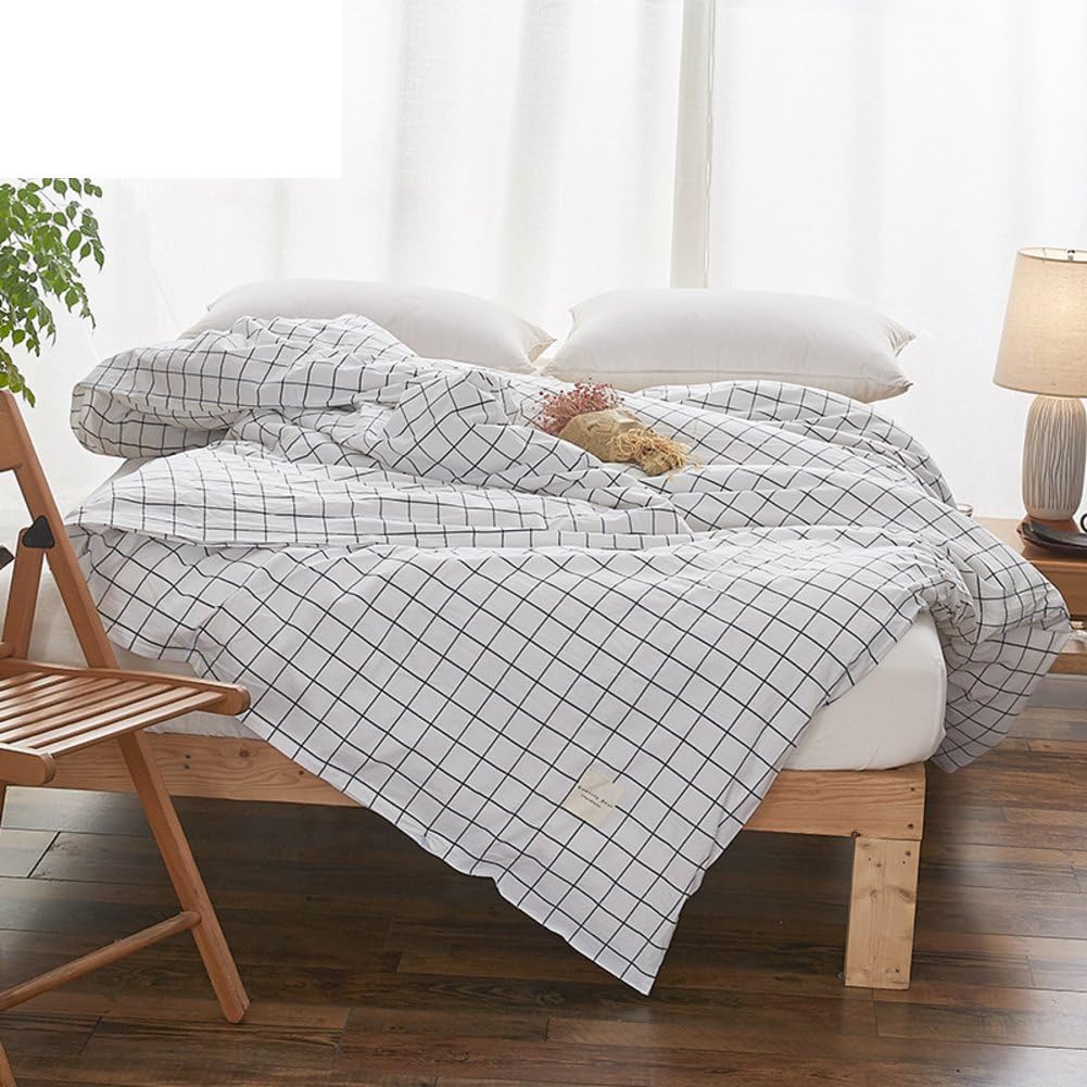 MLAOQPSJFYE Enrejado Funda nórdica de algodón Lavado Funda nórdica Solo