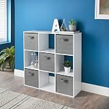 spot on dealz 9 Cube Storage Unit White Wooden Bookcase Free Standing Display view 8