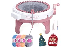 MIAOKE Knitting Machine, 48 Needles King Size Smart Weaving Loom Knitting Round Loom, Smart Knitting Board Rotating Double Knit Loom Machine, DIY Knitting Loom Machines Weaving Loom Kit for Adults Or Kids